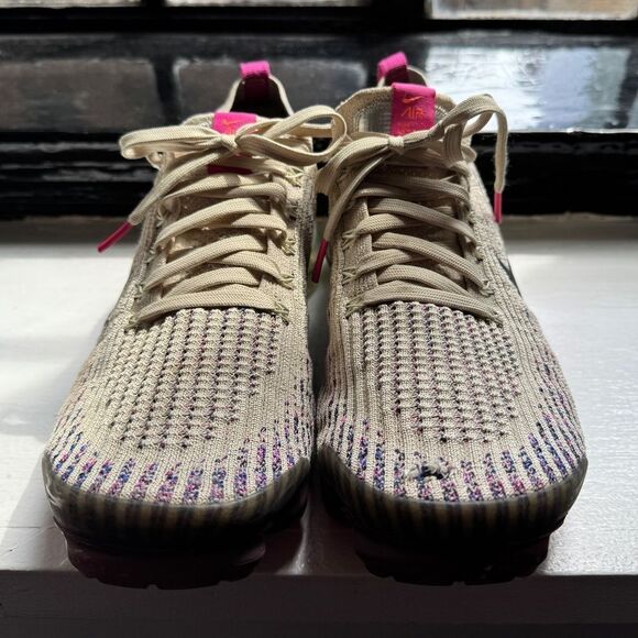 NIKE Air Vapormax Flyknit 3 Fossil Pink Ivory Sneakers 942843 Women’s Size 12 - Picture 5 of 9